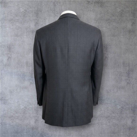 POLO RALPH LAUREN Mens 2 Piece Suit Blazer 46L Pant 38Wx32L Gray Wool Made Italy - Picture 2 of 16